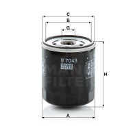 Фильтр масляный MANN-FILTER W 7043